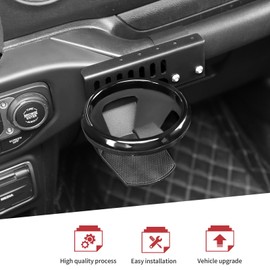 JeCar Passenger Grab Handle Cup Holder Fit for 2018-2023 Jeep Wrangler JL JLU & Gladiator JT