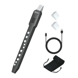 KONIX Digital Wind Instrument, DC02 Pro Electronic Wind Instrument Set with Removable Nozzle and Rechargeable Battery, Built-in 10 Musical Instrument Tones, Black