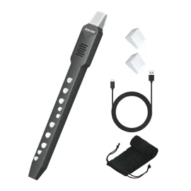 KONIX Digital Wind Instrument, DC02 Pro Electronic Wind Instrument Set with Removable Nozzle and Rechargeable Battery, Built-in 10 Musical Instrument Tones, Black