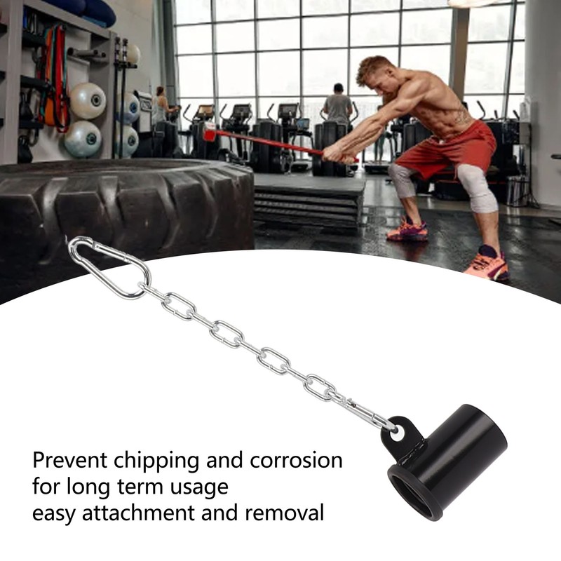 T Bar Row Platform with Chain Carabineer Clips Core Muscles