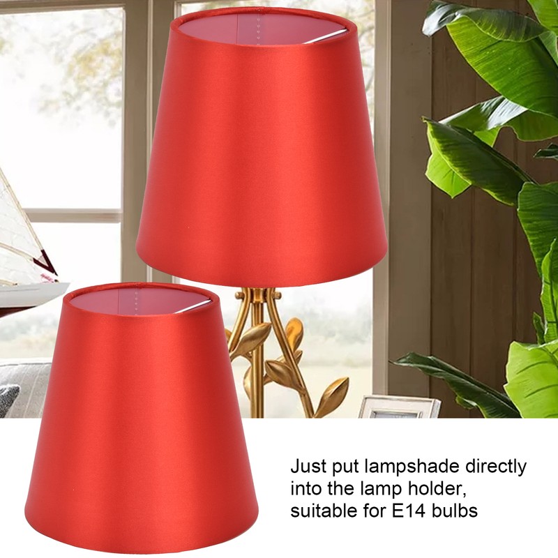 6PCS E14 Lamp Shade Fabric Lampshade Table Lamp Ceiling Lamp