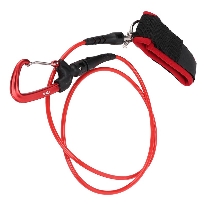Freediving Lanyard Leash Diving Safety Rope Cable with Wristband Carabiner