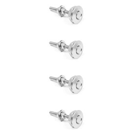Bonpin Quick Fastener Push Button Hood Pin for Car 4 Piece Set (Silver)