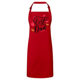 Fabulous Premium-Küchenschürze Rot Der beste Papa Kalligraphie Herz Vatertag