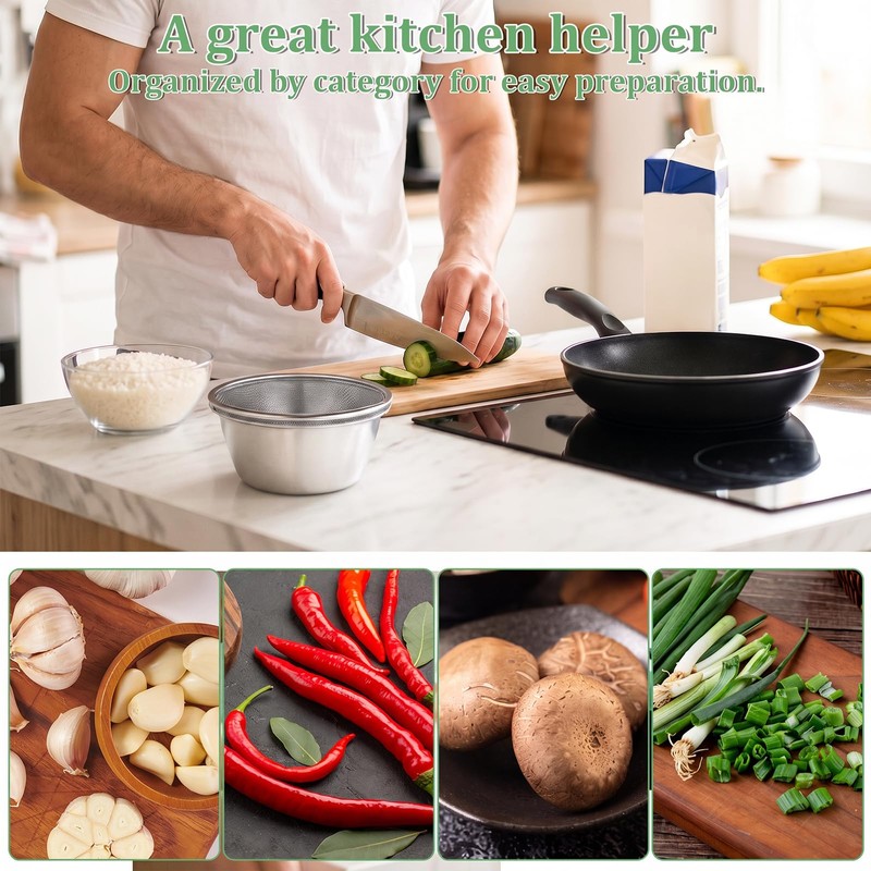 4 Pcs Mini Colander Food Strainer 304 Stainless Steel Fine