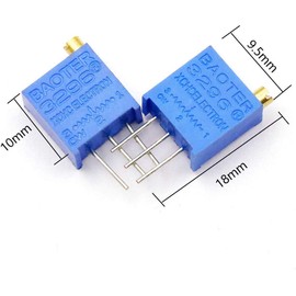 GTIWUNG 60 pieces 3296W 3296 potentiometer trimmer kit, variable resistor set, high precision resistors 100Ω, 200Ω, 500Ω, 1KΩ, 2KΩ, 5KΩ, 10KΩ, 20KΩ, 50KΩ ohm (12 values)