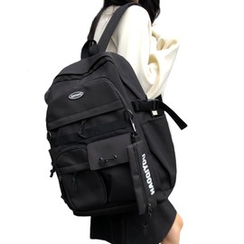 ZESU Backpack, Korean Commuting to School, Large Capacity, High School Students, Women's, Girls, Commuting, Students, Unisex, Lightweight, Rucksack, Casual Bag, Backpack, Girls, Travel, School