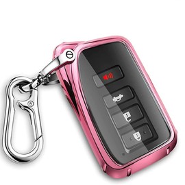 QBUC for Lexus Key fob Cover, TPU Car Key Case Protector with Keychain Compatible with Lexus 2013-Up RX is ES GS LS NX RS GX LX RC LC