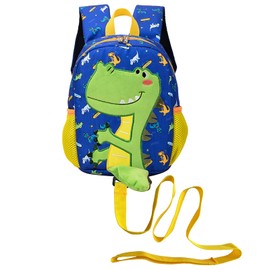 DB Dinosaur Toddler Mini Backpack with Leash,Children Kids Baby Harness Bookbag