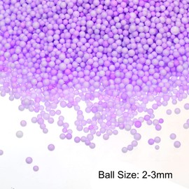 MECCANIXITY Foam Beads Foam Balls 2-3mm for Wedding and Party Decorations, Tiny Packing Balls, Arts DIY Crafts Supplies (Purple,1 Pack Approx 8000pcs)