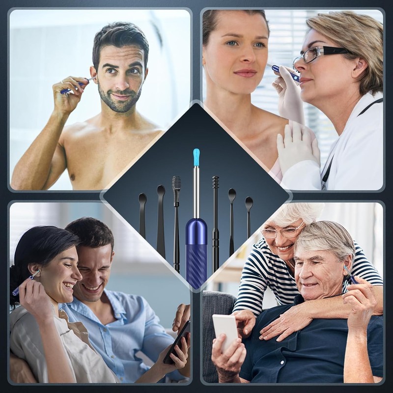 Ear Wax Removal Kit with Camera, Otoscope with 7 Ear