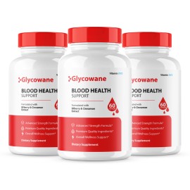 Glycowane (3 Pack) Glycowane Blood Health Support Capsules, Glyco Wane Pill (180 Capsules)