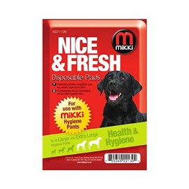 Mikki Dog Hygiene Disposable Period Pads for Female Season Use with Pant Knickers -Lrg-XLrg 10 pack