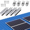 Solar Panel Bracket Flat Roof Kit, 4 Pieces Aluminium Rails