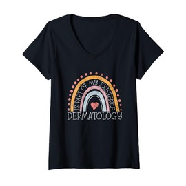 Womens Vintage Dermatology Is Part Of My Existence Dermatologist V-Neck T-Shirt