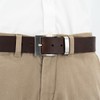 Mens Leather Belt / Mens Belt LINDENMANN, XXL, dark brown,