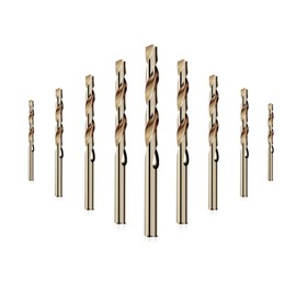 5pcs M35 HSS Gold Cobalt Jobber Drill Bit Set For Stainless Steel, Metal, Twist Drill Bit Sets Supplied In A Box, 5mm-9mm Drill Bit Set
