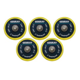 SENRAY 5Pcs 2-Inch Dual-Action Hook & Loop Backing Plate for Sanders and Polishers, 1/4"-20 Thread | 15,000 RPM