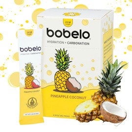 Bobelo Self Carbonating Hydration Packets | Low Calorie Drink Mix, Electrolytes Powder Packets | Keto Friendly, Sugar Free Water Enhancer | Soda & Sparkling Water Alternative | Tropical Bliss(30ct)