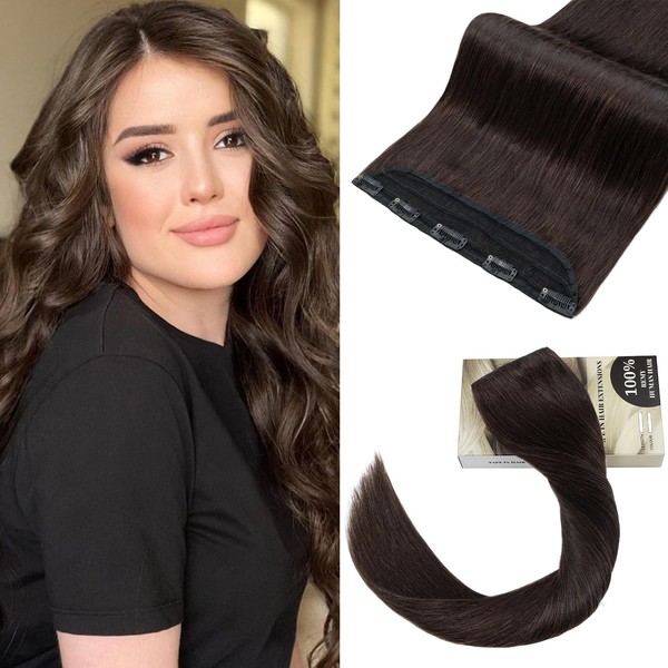 Real Hair Clip-In Extensions, 5 Clips, SNM1+D.