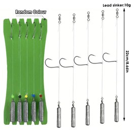 AIMALL Drop Shot Fishing Rig - Inverted Hook, 360° Swivel, Fluorocarbon Line, 8.66in Lead Sinker, Durable Perch Fishing Setup