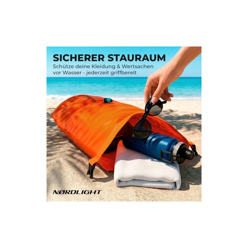 Nordlight Inflatable Waterproof Swimming Buoy with Dry Bag