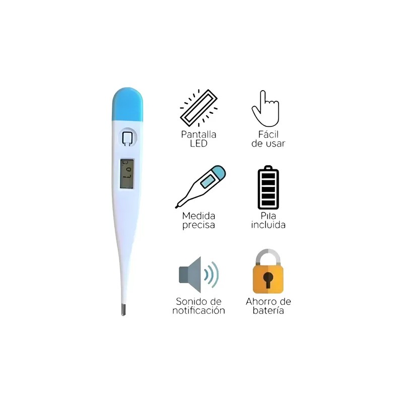 Termmetro Digital Frontal Muinaifte Blanco Para Axila Y Cuerpo