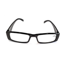 JP Womens Reading Glasses Ladies Western Readers Eyeglasses Cheaters + Soft Case (Black, 2.5)