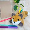 BESTEVER Wild Animal Pen Case, Plush Pouch, Pencil Case, Fox