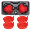 Zpana 4PCS Car Cup Holder Coasters, Silicone Non-Slip Vehicle Cup