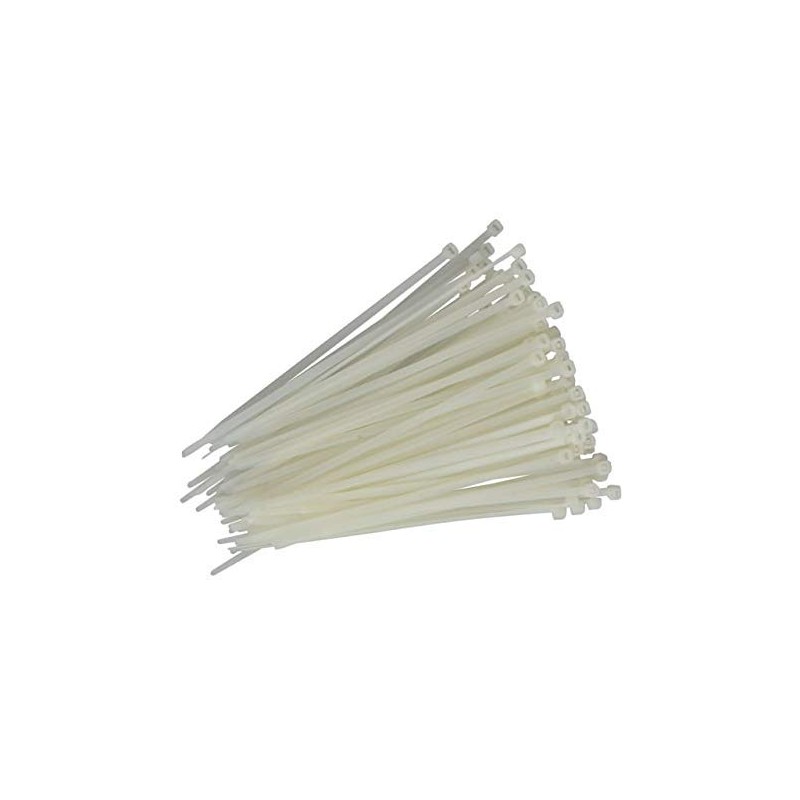 Faithfull CT300W Cable Ties White 300 x 4.8mm (100 Pieces)