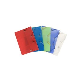 Exacompta - Ref. 50889E - 1 Chromaline elastic folder for pocket format - pocket with 3 flaps - in polypropylene - dimensions 12 x 16 cm for A6 format documents - random color