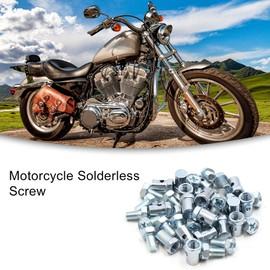 ACROPIX Motorcycle Scooter Brake Cable Wire Solderless Screws with Fitting Buckets Silver Tone - Pack of 20
