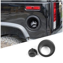 Gas Cap Fuel Filler Door Cover Fit for Hummer H2 2003-2009, ABS Fuel Tank Cap Trim, Exterior Fuel Tank Cap Protector Trim Accessories, 2 PCS (Matte Black)