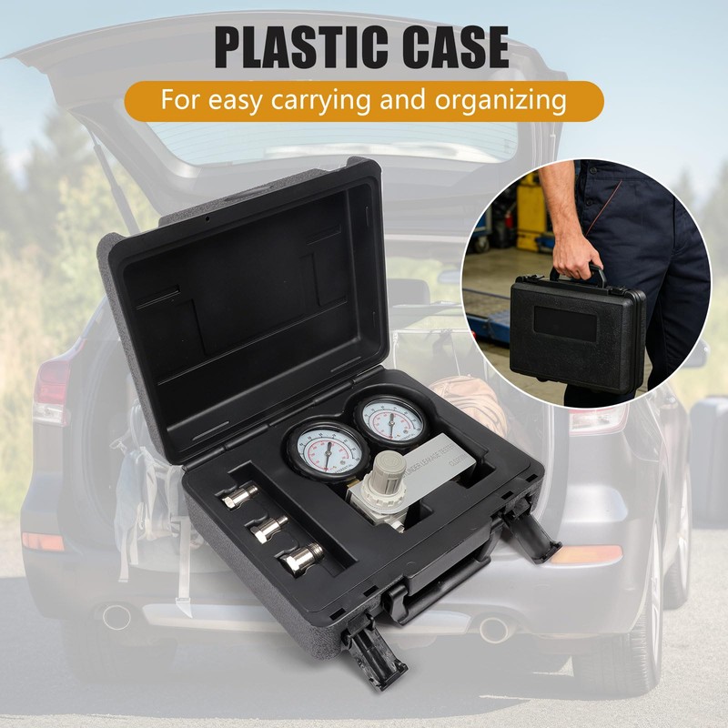 KUNGJUER Cylinder Leak Down Tester Kit, Cylinder Gas Leakage Detector