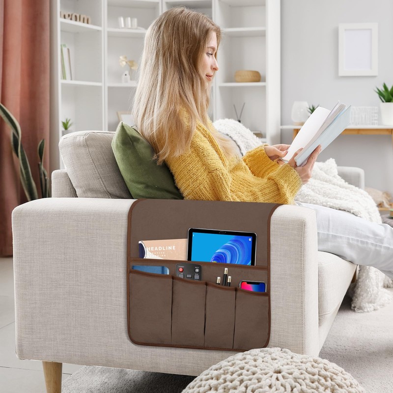 WETRBWEH Remote Control Holder for Armchair Caddy，Couch Caddy Organizer TV