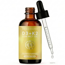 SEREMONY Vitamina D3 + K2 Con MCT Oil Aceite de Coco Orgánico