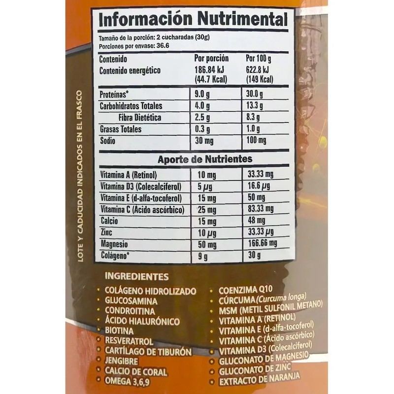 Colágeno Hidrolizado Glucosamina Biotina Surtidos Ferygreco Sabor UVA MANZANA COCO