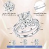 AVECON 3CT Elongated Cushion Cut Engagement Ring Set for Women,
