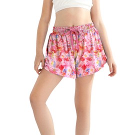 Butterfly Shorts Girls 12-13 Years Colorful Floral Printed Cheer Skorts Flutter Skirt Running Preppy Clothes