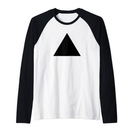 Triangle Geometric Shape Raglan Baseball Tee