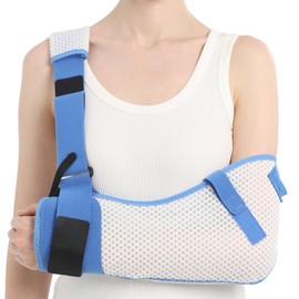 Willcom Arm Sling Shoulder Women Men, Medical Arm Strap for Injured Rotator Cuff, Broken Bones, Dislocation, Recovery of Injuries, Adjustable Sling (Left, M)