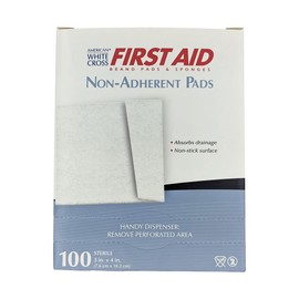 First Aid Non-Adherent Sterile Pads Latex Free 3" x 4", 1 Box (100 Pcs), MS-40535
