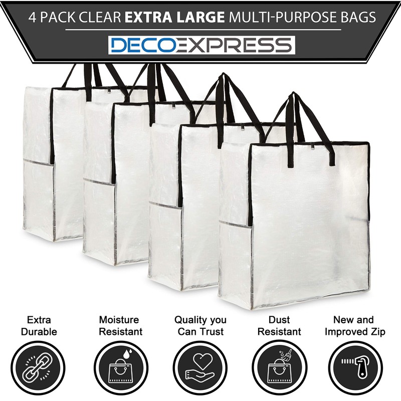 DECO EXPRESS Laundry Bags, Heavy Duty Jumbo Garage, Attic Or