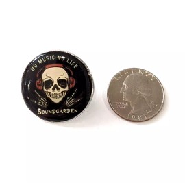 Heavy Metal Punk Rock Band No Music, No Life. Soundgarden Enamel Brooch Pin