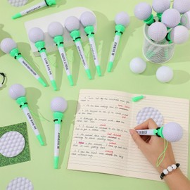 Humyoun 36 Pcs Golf Party Favors Set Funny Sport Inspirational Team Gifts Set 12 Ballpoint Pens 12 Adjustable Bracelets 12 Sticky Notes for Sports Birthday Party Gifts Supplies Decors