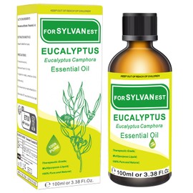 FORSYLVANEST Eucalyptus Essential Oil 100 ml 100% Pure Natural Oil Undiluted for Aromatherapy, Massage, SPA, Skin, Hair and Nail Care, Baths, DIY