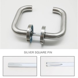 Be In Your Mind 2Pcs Door Handle Spindle Rod Solid Steel Fixing Pin Solid Steel Spindle Bar Slotted Square Bar Household Accessories for Door 8mmx140mm