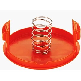 YJYALKYU! RC-100-P AF-100 Trimmer Line Cap Spring RC100P,385022-03 Replacement Black and Decker Weed Eater Cover,Weed Wacker Caps Grass Trimmer Parts for AFS Trimmer(1 Cap,1 Spring)