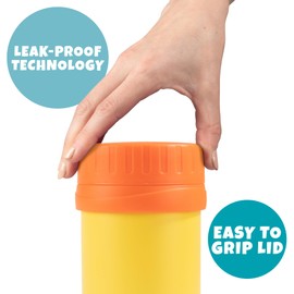 Bentology Stainless Steel Insulated 13oz Lunch Jar Thermos for Kids- Yellow- Large Leak-Proof Storage for Hot or Cold Food, Soups, Liquids with Wide Mouth-BPA Free for Back to School Lunch Boxes Bags